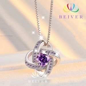 Purple/Clear CZ Wedding Party Jewelry